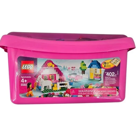 LEGO Friends Bulk Mixed Lot for Girls | Pink Storage | Tub Bricks Manuals