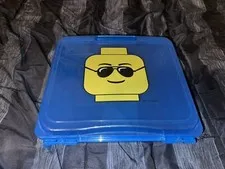 Lego Storage Project Case Suitcase Box Iris Tray Blue Face Sunglasses 12x13x3