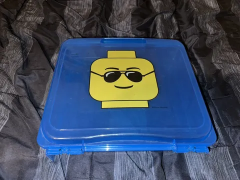 Lego Storage Project Case Suitcase Box Iris Tray Blue Face Sunglasses 12x13x3