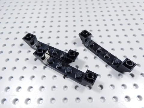 LEGO Lot of 3 Black 1x6 Double Inverted Wedge Bricks BF