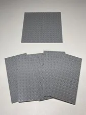 LEGO Light Bluish Gray Plate Lot 16x16 & (5) 8x16 Base Plates