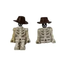 LEGO Minifigure Castle Gen001 Skeleton Standard Skull (Bundle Of 2)