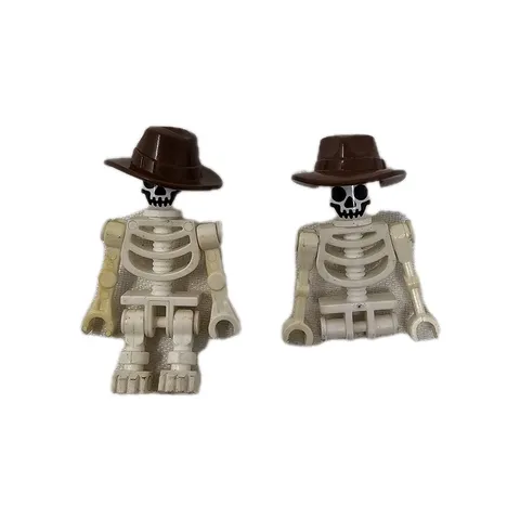 LEGO Minifigure Castle Gen001 Skeleton Standard Skull (Bundle Of 2)