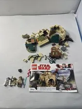LEGO Star Wars Yoda's Hut 75208 w/ 3 Mini-Figs & Manual As-Is Parts