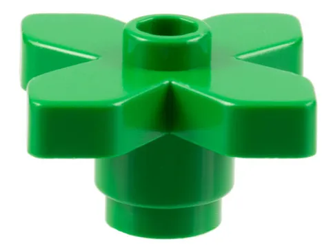 LEGO 10x Green Plant Flower 2 x 2 Leaves - Angular inv.606