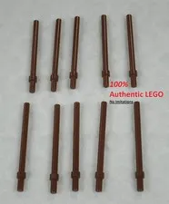 LEGO NEW Reddish Brown Bar 6 with Thick Stop (10x) 6170468 Brick 93790