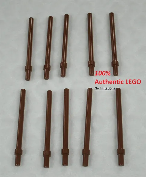 LEGO NEW Reddish Brown Bar 6 with Thick Stop (10x) 6170468 Brick 93790