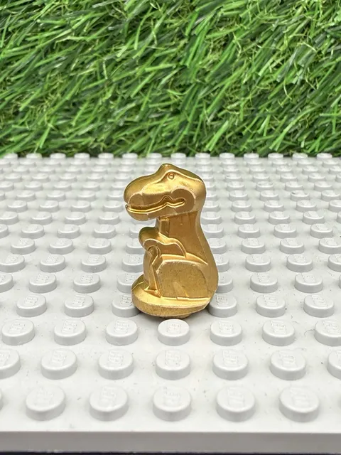 Lego New Metallic Gold Dinosaur Baby Sitting Part