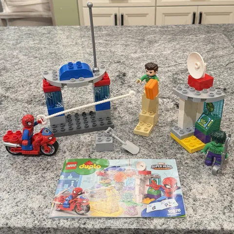 Lego Duplo Hulk Spider-Man Super Hero Adventures Marvel Comic Set 10876 COMPLETE