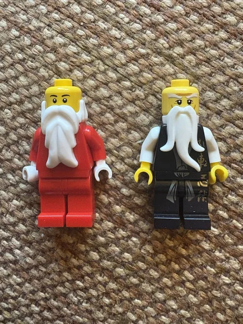 LEGO MINIFIGURE BEARDS- (Santa Claus, Sensei Wu)