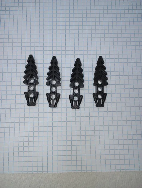 4 Bionicle Lego 50858 in Black Visorak Foot with 3 pin holes Genuine Lego IRL