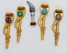 5) Snake Staff Fang Blade Lot Golden Weapon Ninjago LEGO® Minifigure Weapon