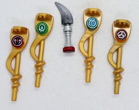5) Snake Staff Fang Blade Lot Golden Weapon Ninjago LEGO® Minifigure Weapon