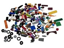Genuine LEGO Mixed Parts Lot Bulk 0.5 lb (~224g) Bricks Wheels Windows Accessori