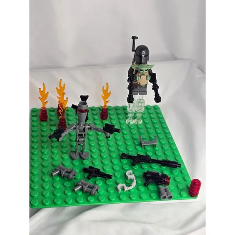 LEGO Din Djarin, Baby Yoda, & Assassin Droid Minifigures