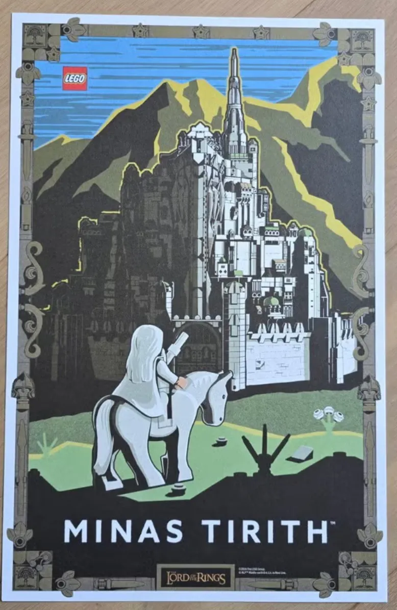 Lego Minas Tirith Launch Promo Poster In-Hand, Lord of the Rings
