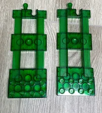 Vintage Lego Duplo Trans-Green Train Track Ends from Set 3085