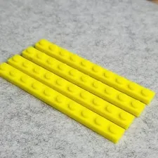 LEGO 4477 Plate 1 x 10 Neon Yellow x4 Genuine