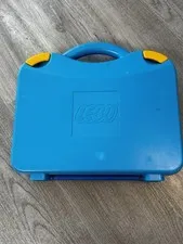 LEGO Blue & Yellow Plastic Storage Carrying Case With Latches And Dividers