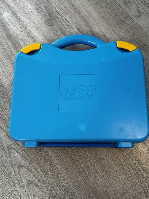 LEGO Blue & Yellow Plastic Storage Carrying Case With Latches And Dividers