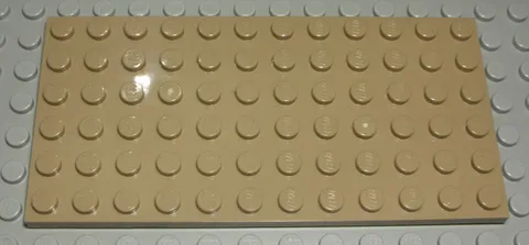 lego plate 6x12 dark beige
