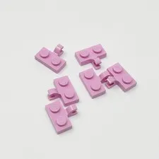 11476 LEGO Parts Plate Modified 1x2 w/ Clip Horizontal on Side BRIGHT PINK (6)