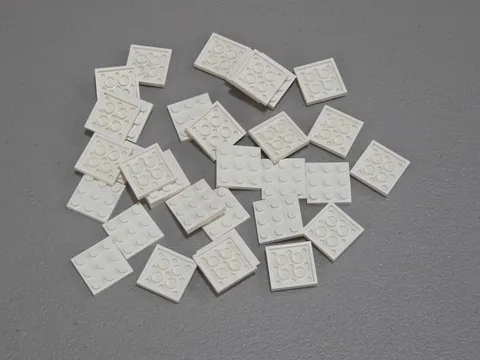 Lego Qty 33 - White - 11212 Plate 3 x 3 - NEW