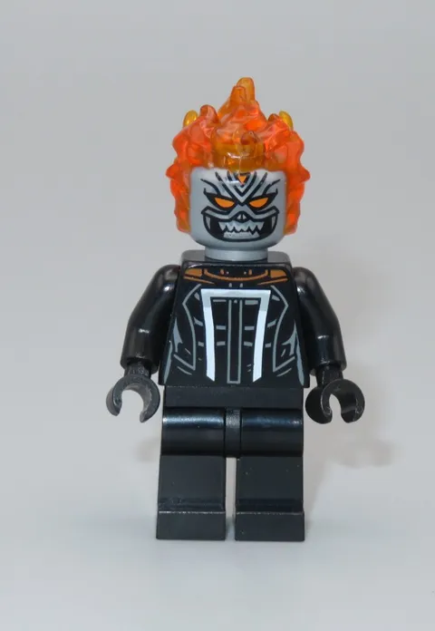 LEGO Spiderman Ghost Rider flaming hair minifigure Spider-man 76173