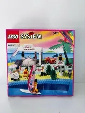 Lego System  Paradisa 6411 Plates And Directions With Box Only No Legos