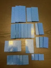 LEGO Classic Blue Plate Lot 30 Pieces 6x16 6x14 4x12 & More Used
