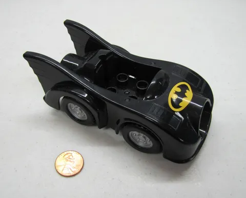 LEGO DUPLO BATMOBILE Black Batman Car Vehicle DC COMICS Top w/ Wheel Base #2