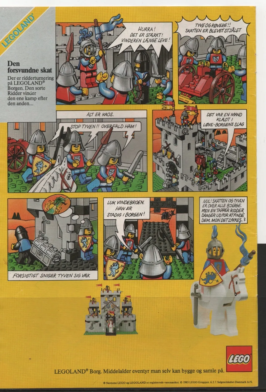 LEGO ADVERTISING INSERTS #  6-1540 #  CASTLE AND KNIGHTS # 1985 #