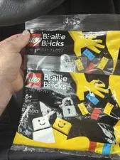 LEGO #30711 BRAILLE BRICKS LOT OF 2 BAGS 20 PIECES TOTAL New Handicap Lot Sealed
