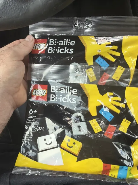 LEGO #30711 BRAILLE BRICKS LOT OF 2 BAGS 20 PIECES TOTAL New Handicap Lot Sealed