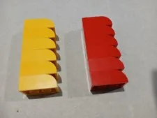 #3822# Genuine Lego 6215 slope 3 X 2 yellow and red in excellent condition