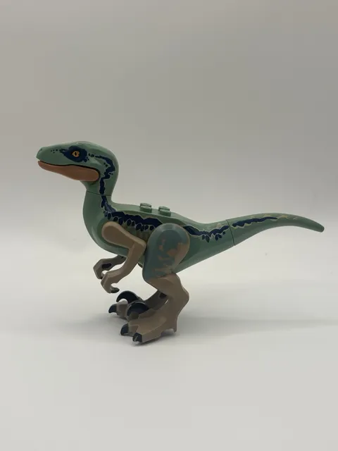 LEGO Jurassic World Blue Velociraptor Dinosaur Figure Assembled 3.25"Tall