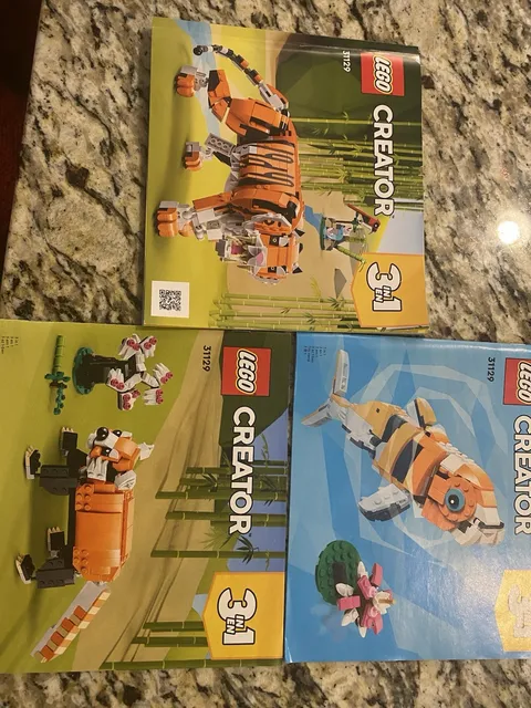 LEGO Creator 31129 Majestic Tiger Illustrated Instruction Manual Booklet English