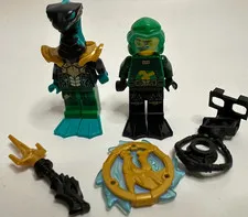 LEGO NINJAGO 2 MINIFIGURES-Marray Guard & LLoyd in Scuba gear-Not complete