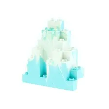 1x LEGO Rock Panels 3x8x7 Sky Blue White Marbleized LURP 6083pb01