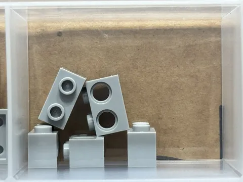 LEGO Parts - Light Bluish Gray Technic, Brick 1 x 2 Holes - No 32000 - QTY 5