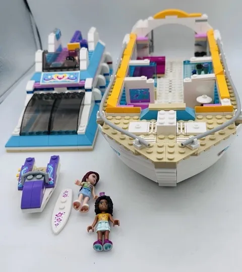 LEGO Friends Catamaran Yacht Boat Olivia Andrea Jet Ski Partial Build Lot