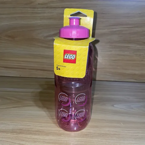 HTF New Lego Pink 2x2 Brick Drinking Plastic Water Bottle 850806