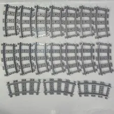 Curved Track Lego City RC Train 53400 RC Railway Town 17pc Rail Extension Tracks