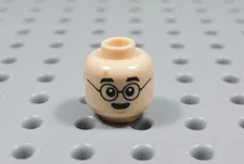LEGO Harry Potter Male Boy Dual Sided Flesh Head Minifig Eyes Closed Glasses BT