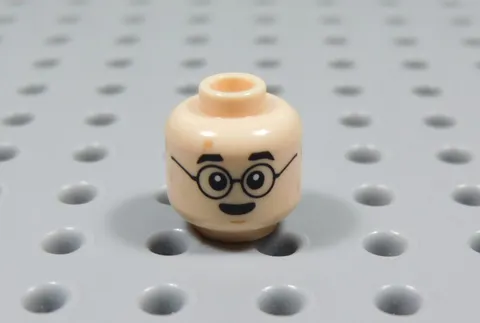 LEGO Harry Potter Male Boy Dual Sided Flesh Head Minifig Eyes Closed Glasses BT