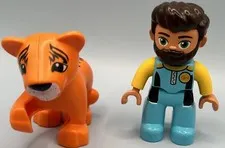 Lego Duplo Animal World Figures Tiger And Scuba #10907 Replacements