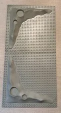 2 Vintage 1980s LEGO Base Plate – Lunar Space Crater Moon Raised, Old Gray 32x32
