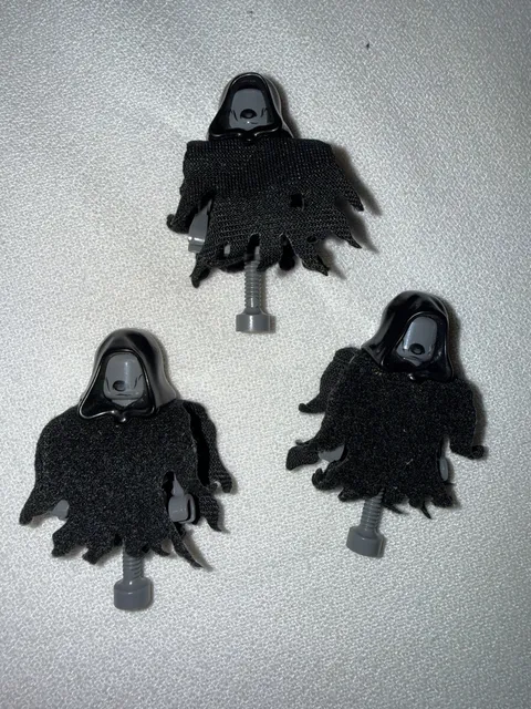 LEGO Lot of 3 Dementor Minifigures Black Cloak and Hood Harry Potter HP101