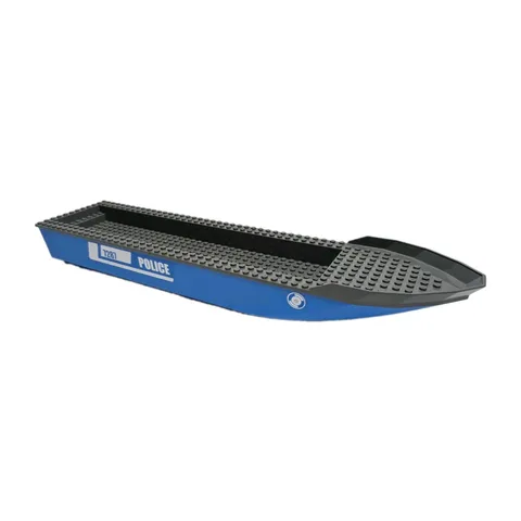 Lego City Police Blue Boat Hull Unitary 51 x 12 x 6 With Gray Top 7287 54100