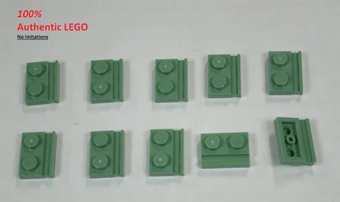 LEGO NEW 1x2 Sand Green Plate Door Rail (10x) 6222362 Brick 32028